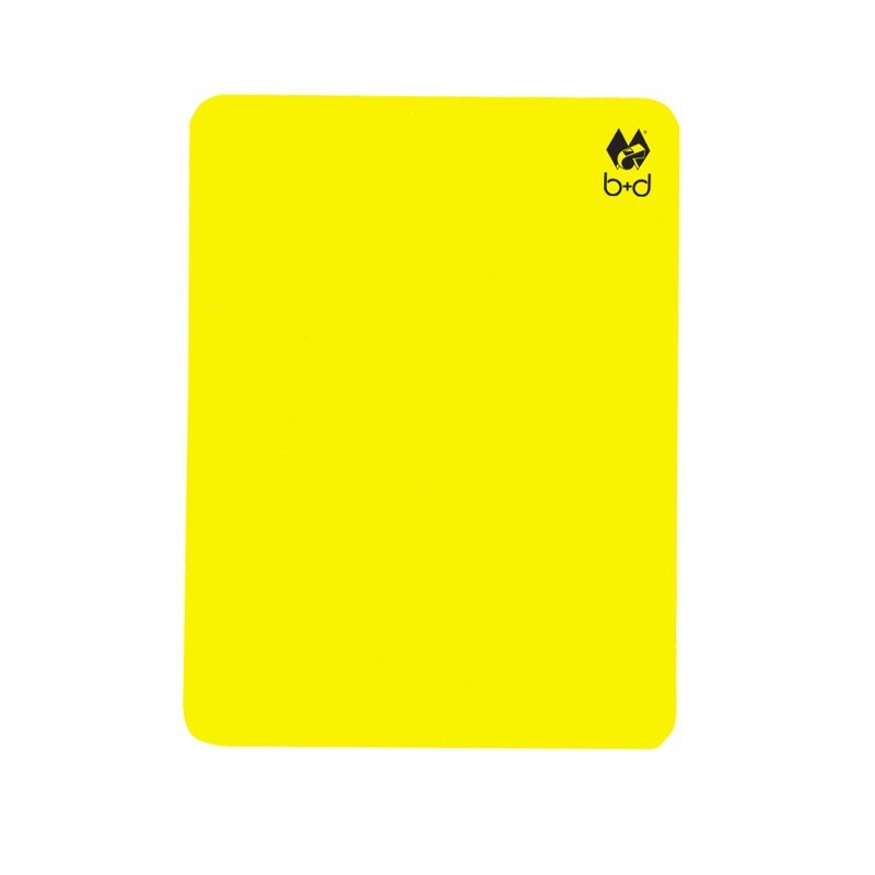 cartellino disciplinare per arbitro, giallo neon